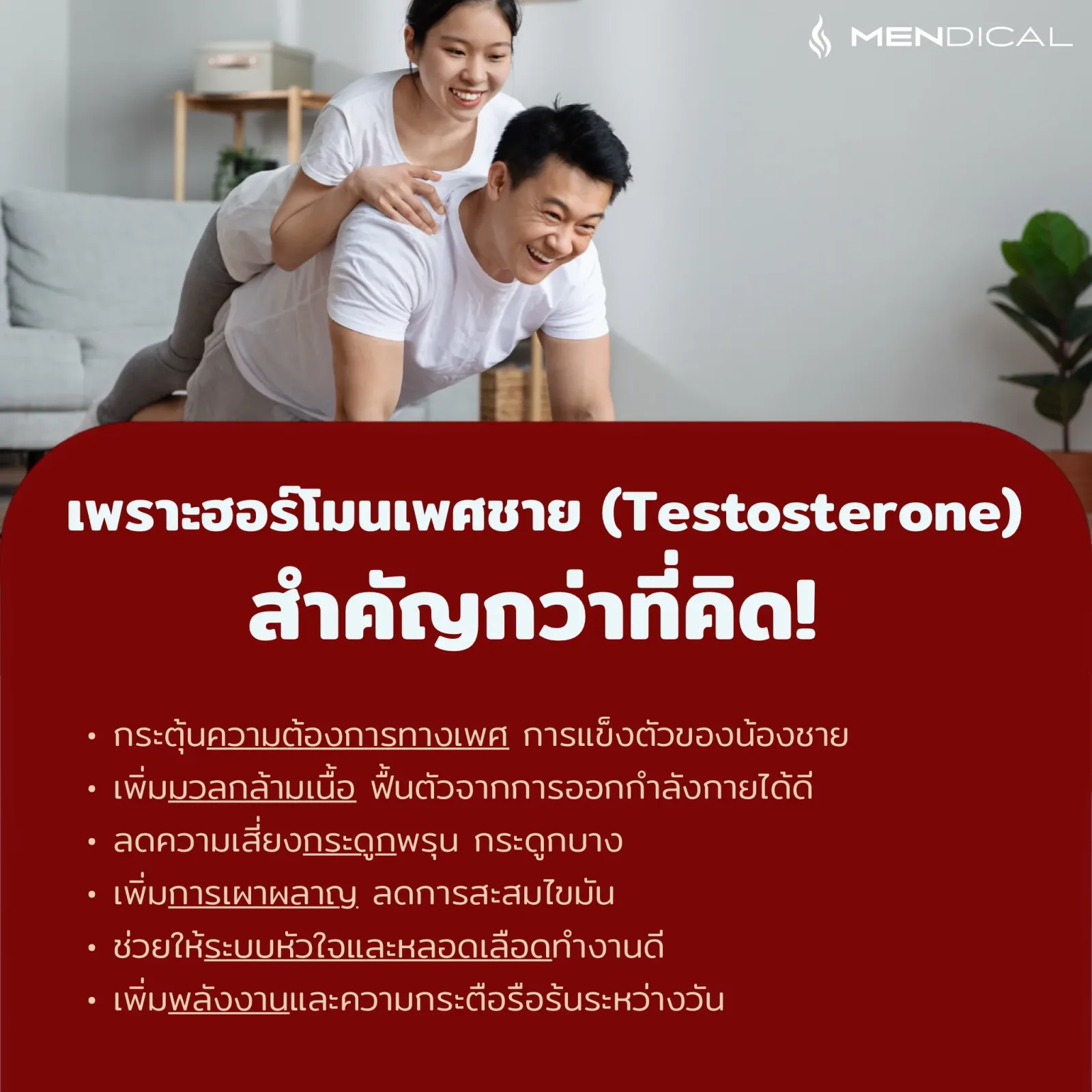เพิ่ม testosterone เพิ่มฮอร์โมนเพศชาย Testosterone 2