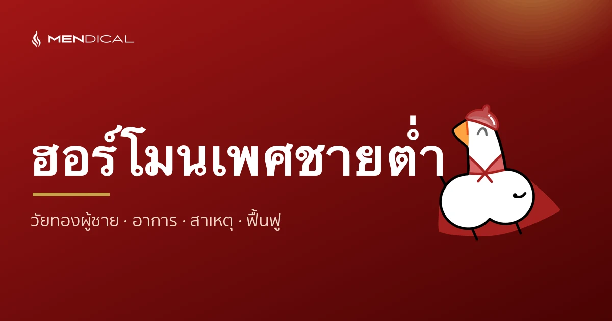 ฮอร์โมนเพศชายต่ำ (Low Testosterone) คืออะไร? อาการ สาเหตุ และวิธีฟื้นฟู — คู่มือฉบับเต็ม